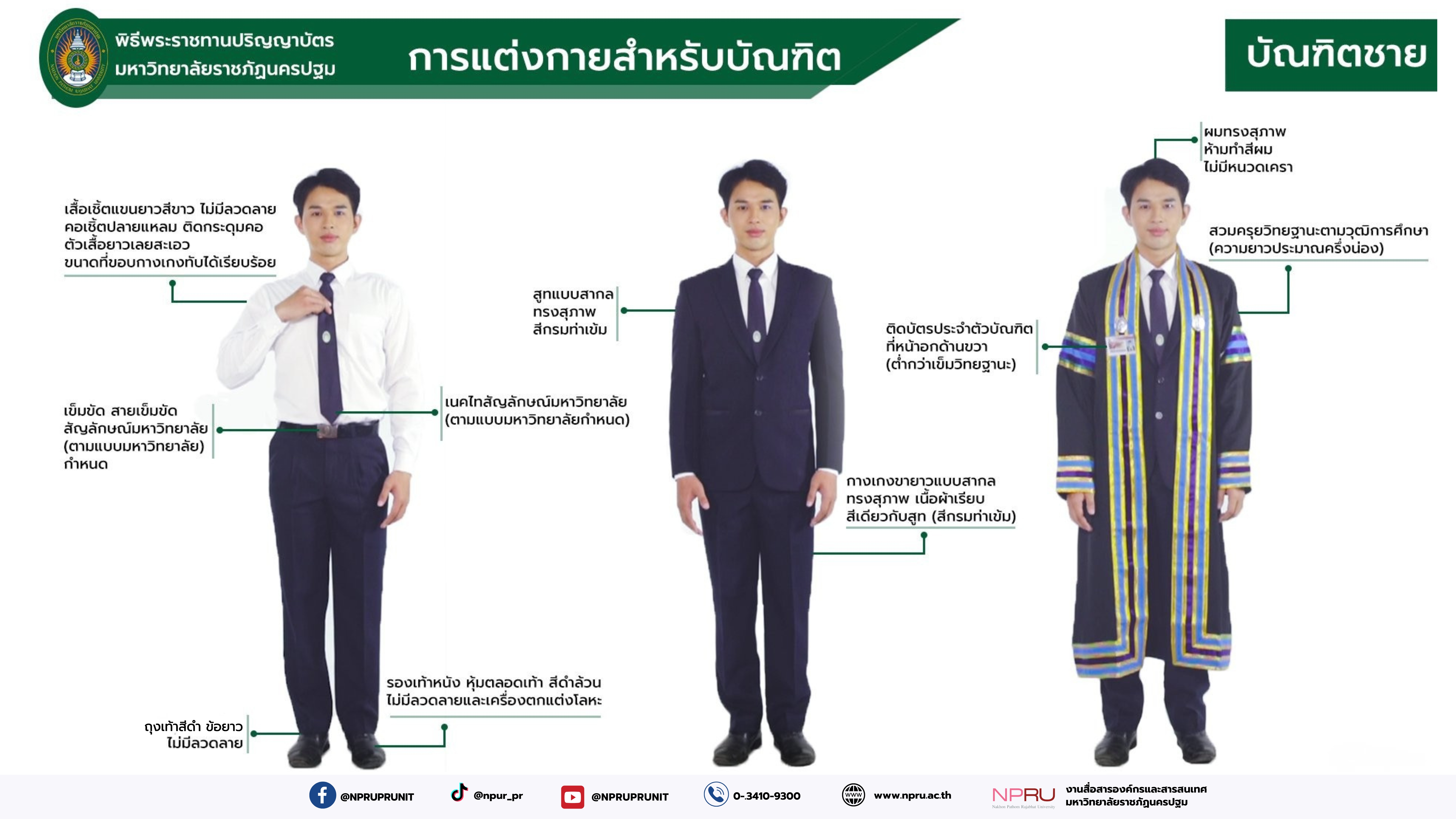 การแต่งกายของบัณฑิตชาย